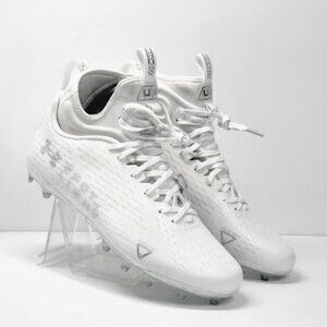 UNDER ARMOUR MEN'S spotlight lux MC 2.0 football w/cleats white Size 11.5 NEW